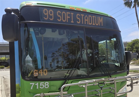 Culver CityBus with SoFi Stadium Header